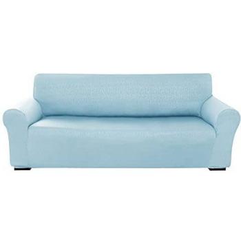 Amazon Brand - Umi Fundas para Sofa 4 Piezas Funda Sofa Diseño Sin Deslizante Ajustado contra Manchas Moderna Elasticas Azul