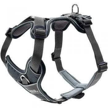 Arnés para Perros HUNTER Divo, Color Gris, Talla S, Ajuste de Pecho 45-56 cm