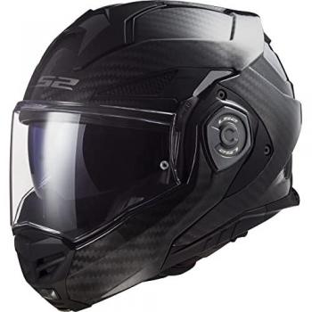 LS2 Casco Modular FF901 Advant X Solid Carbono - Casco de moto, fabricado en carbono, diseño modular, talla 3XL