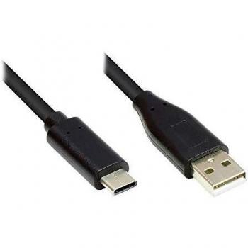 Cable USB 2.0 de 5m, Tipo C a Tipo A, Conexión Rápida, Color Negro