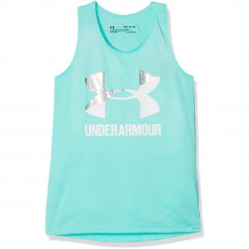 Under Armour UA Big Logo Slash Tank Camiseta sin Mangas, Niñas, Azul