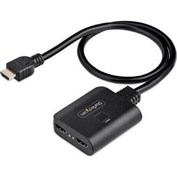StarTech.com Splitter HDMI de 2 Puertos - Multiplicador HDMI 2.0 de 4K a 60Hz - Repartidor de Señal HDMI con Soporte para HDR y HDCP - Incluye Cable