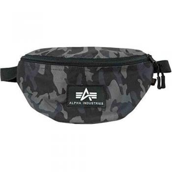 Alpha Industries Rubber Print Waistbag Black Camo Unisex