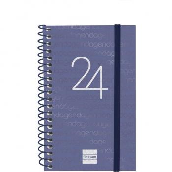 Agenda Finocam 2024 Year E3 Semana Vista Horizontal Espiral Azul 79x127 mm Ref. 741421024