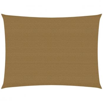 Toldo de vela gris taupe HDPE 160 g/m² 3,5x4,5 m