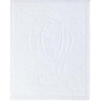 Pirulos Globo - Toquilla tricot, algodón, 95 x 95 cm, color blanco