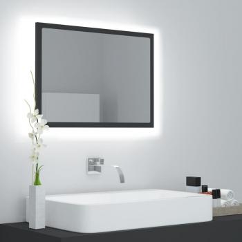 LED Bathroom Mirror Gray 23.6x3.3x14.6 Acrylic