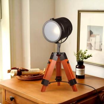 Lámpara Vintage de Mesa o Pie con Trípode CARPEN BARCELONA LED