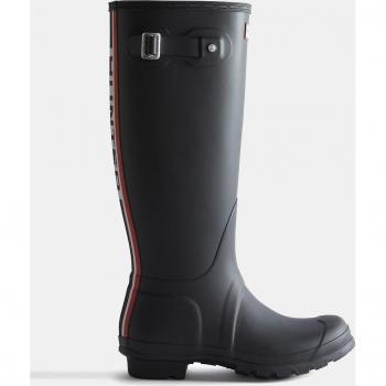 Botas de agua de mujer de caña alta en negro