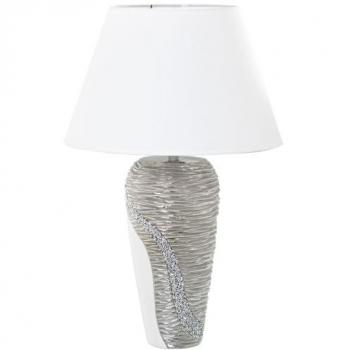 Lámpara de mesa Alexandra House Living Blanco Dorado Cerámica 40 W 18 x 42 x 12 cm