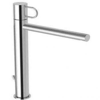 Mezclador alto de 347 mm para lavabo con caño largo Paffoni Joker JK081CR Cromo - Sin desagüe