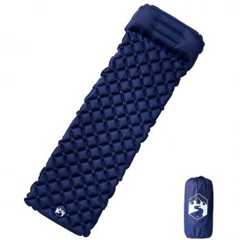 Colchón de Camping Inflable con Almohada 1 Persona Color Azul, Gris, Azul Marino y más