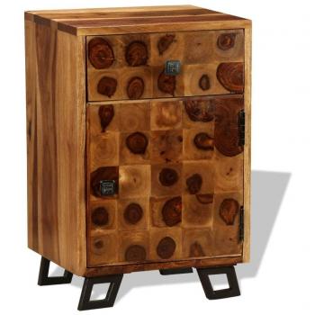 Solid Sheesham Wood Nightstand 37x30x54 cm