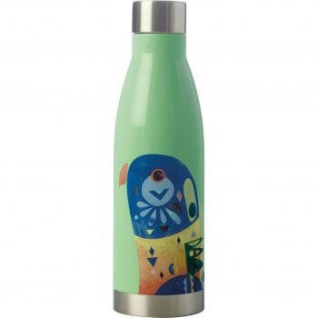 Botella Térmica de Agua con Diseño de Loro - Verde