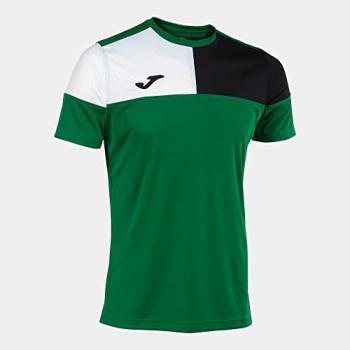 Camiseta de fútbol Joma manga corta Crew V verde negro blanco