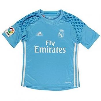 adidas H Gk Jsy Y Camiseta 1ª Equipación de Portero del Real Madrid Cf 2015/16, Niños, Azul / Blanco, 7-8 años