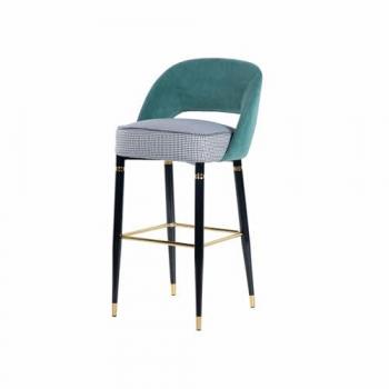 Taburete Ergonómico de Velvet Verde Norfolk 51x53x102 cm - Silla Comedor de Alta Calidad
