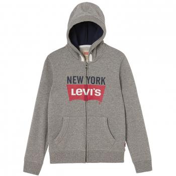 Levi's NL17007, Sudadera con Capucha Para Niños, Gris