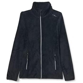 CMP Women's Black Regular Fit Fleece Jacket - Size 46