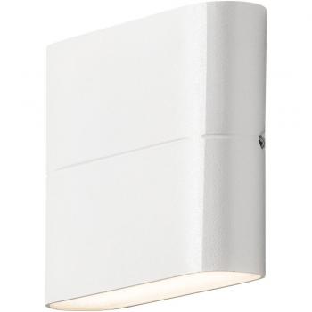 Aplique LED de exterior Chieri 11 cm blanco, 2x 3W alta potencia, IP54