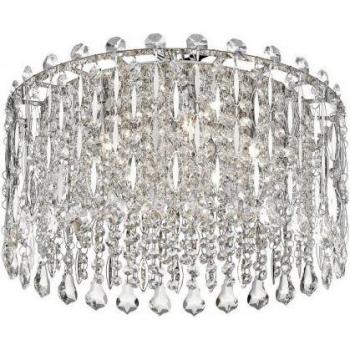 Plafón Diseño Alita Chrome 5 bombillas 23cm, Impex Lighting - Impex Alita Plafón 5 luces Cromo Cristal