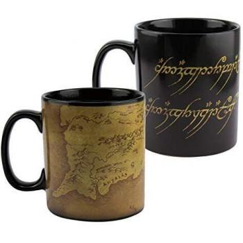 Taza Térmica de Café El Señor de los Anillos - Mapa Tierra Media, 550 ml