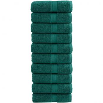 Toallitas Premium SOLUND 10 Piezas Verde 30x30 cm 600g/m²
