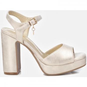 Sandalia Xti de tacón de 9cm - Modelo 142837 color dorado