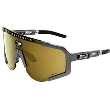 Gafas de Sol Polarizadas Scicon Aeroscope con lente multiespejada oro, color gris y categoría 3