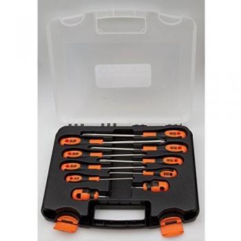 Bahco 605-10-PC-AU - Juego Destor S.600 10Pzs Pl/Recta/Ph/Pz/Robertson Caja Plástico