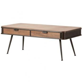 Mesa Centro Adda Home Madera Metal Marrón Negro 140x71x54 cm - Diseño Elegante - Alta Calidad
