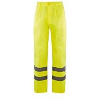 Pantalón Flúor Multibolsillos de Alta Visibilidad con Cintas Reflectantes - Tallas Grandes 5XL (Serie 160)