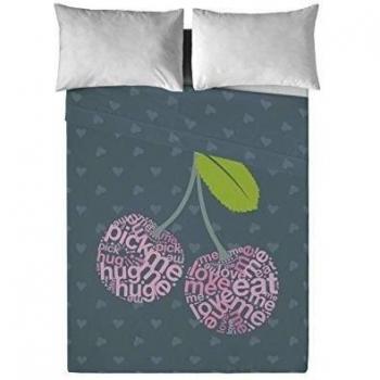 Wild About Words  Juego De Sábanas Cherries Gris/Rosa Cama 150/160