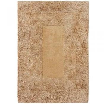 Alfombra moderna del Shaggy Karma 100% lana de color beige 170x240 cm