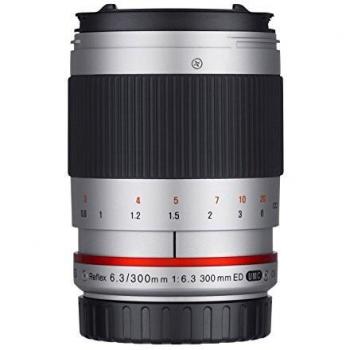 Objetivo Samyang 300mm f/6.3 Reflex UMC CS para Fujifilm X Plateado