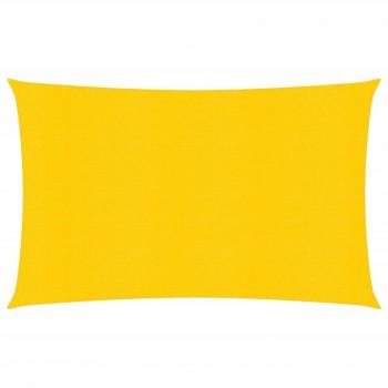 Toldo de vela HDPE amarillo 160 g/m² 2x4 m