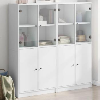 Librería Estantería con Ante Blanco 136x37x142 cm Madera Multicapa y Madera de Ingeniería Negra Vidaxl