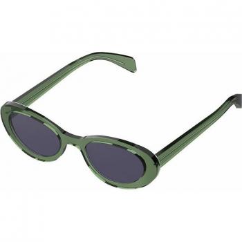 KOMONO Ana Fern Unisex Oval Green Sunglasses with UV Protection and Scratch-Resistant Lenses