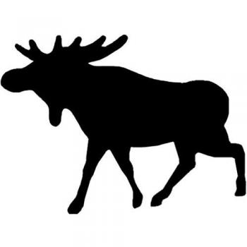 Adhesivo alce contorno