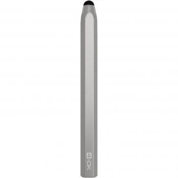4-Ok HEXLPL - Lápiz Hexagonal Capacitivo para Tablet PC, Color Plata