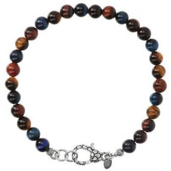 Pulsera Hombre Albert M. WSOX00478.BS - Brazalete de Acero Inoxidable con Detalles en Negro