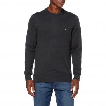 Tommy Hilfiger Pima Cotton Cashmere Crew Neck Suéter, Gris