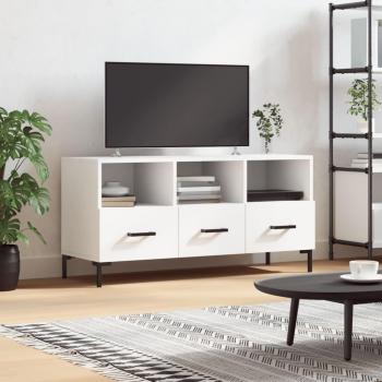 Mueble de TV madera de ingeniería 102x36x50 cm blanco vidaXL