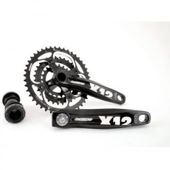 MSC Bikes X12ALS443222B - Bielas integradas de Ciclismo, Color Negro