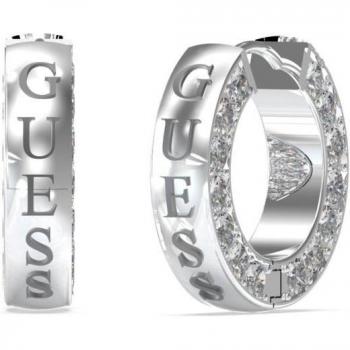 Pendientes Circle lights de acero plateado