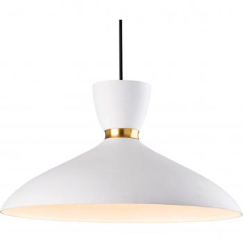 Colgante Ellis blanco 1 bombilla 22cm, lámpara colgante domo Blanco