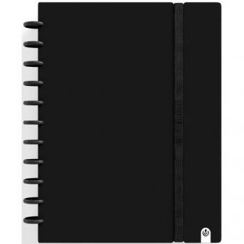 Cuaderno Ingeniox A4 80h Cuadrícula Negro
