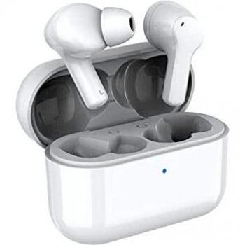Honor Choice Auriculares Bluetooth, Auriculares Inalámbricos en la Oreja con Caja de Carga, Bluetooth 5.0, Doble micrófonos incorporados, Reducción de ruido（Blanco）