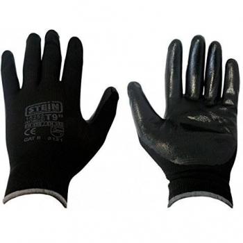 GUANTE NITRILO WORKFIT NEGROAZUL 9