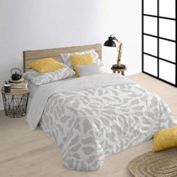 Funda Nórdica Chame Gris 100% Algodón Orgánico con Botones - Suavidad Garantizada 220x220 cm